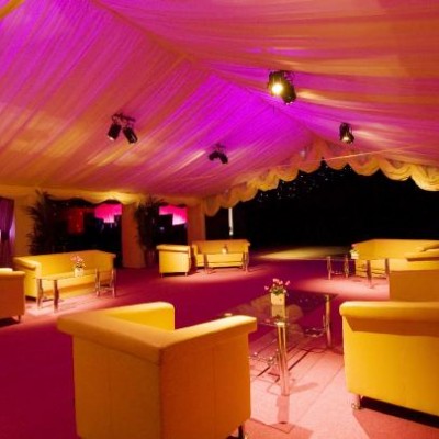 Private Party With Furniture And Effect Uplighting