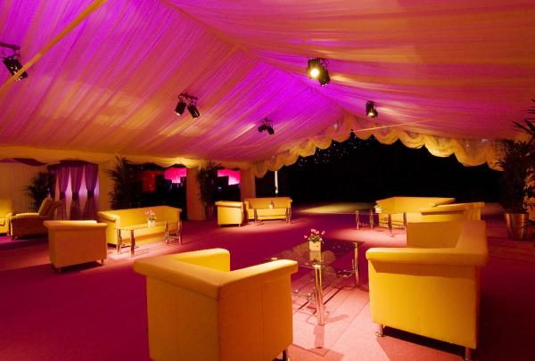 Private Party With Furniture And Effect Uplighting