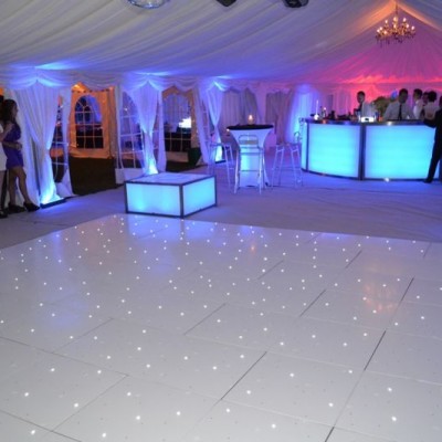 All White Marquee With Effect Lighting